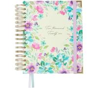 Takenote Diary 2026 - A5 Size (16.5x20.5 cm), Day per Page, 12-Month Annual Planner January to December, Double Gold Spiral, Dual Bookmark, Elastic Band, Spanish & English - Anna