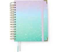 Takenote Diary 2026 - A5 Size (16.5x20.5 cm), Week-to-View, 12-Month Annual Planner January to December, Double Gold Spiral, Dual Bookmark, Elastic Band, Spanish & English - Diana