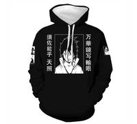 TakesH Boys and Girls Anime Uzumaki Naruto Sasuke Akatsuki Long Sleeve Hoodie Unisex Print Pullover 3D Adolescent Cosplay Jacket Fashion Hip-Hop Birthday Gift (01,S)
