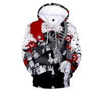 TakesH Boys and Girls Anime Uzumaki Naruto Sasuke Akatsuki Long Sleeve Hoodie Unisex Print Pullover 3D Adolescent Cosplay Jacket Fashion Hip-Hop Birthday Gift (24,C)