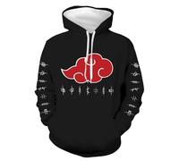 TakesH Boys and Girls Anime Uzumaki Naruto Sasuke Akatsuki Long Sleeve Hoodie Unisex Print Pullover 3D Adolescent Cosplay Jacket Fashion Hip-Hop Birthday Gift (05,XL)