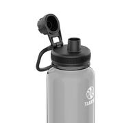 Takeya 32 oz Tritan Plastic Sport Water Bottle with Spout Lid, Premium Quality, BPA Free Food Grade Materials, Stormy Black