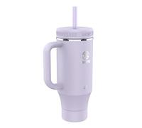 Takeya 40 oz Stainless Steel Tumbler with Lid and Two Straws, Premium Quality, Double Wall Insulated, With Handle, Keep Drinks Cold for Up to 24 Hours, Vivacity Purple