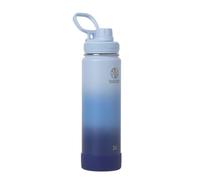 Takeya Actives 24 oz Vacuum Insulated Stainless Steel Water Bottle with Spout Lid, Premium Quality, Ombre Pacific Blue
