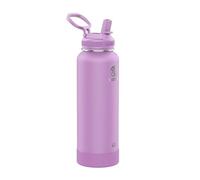 Takeya Actives 40 oz Vacuum Insulated Stainless Steel Water Bottle with Straw Lid, Premium Quality, Lilac