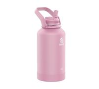 Takeya Actives 64 oz Vacuum Insulated Stainless Steel Water Bottle with Straw Lid, Premium Quality, Pink Lavender