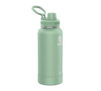 Takeya Actives Insulated Stainless Steel Water Bottle with Spout Lid, 32 Ounce, Cucumber