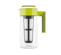 Takeya Flash Chill Iced Tea Maker - Airtight & Durable Iced Tea Maker Jug with Silicone Carry Handle - Leak-Proof & Lightweight Tea Infuser with Patented Flash Chill Technology - 1 Quart, Avocado