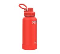 Takeya Sport 32 oz Triple Wall Insulated Stainless Steel Water Bottle With Ice Blocking Spout Lid, Unmatched Quality, 26+ Hours Cold, Pro Fire