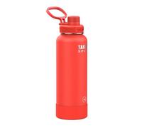 Takeya Sport 40 oz Triple Wall Insulated Stainless Steel Water Bottle With Ice Blocking Spout Lid, Unmatched Quality, 26+ Hours Cold, Pro Fire