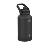 Takeya Sport Premium Quality Triple Wall Insulated Stainless Steel Water Bottle With Spout Lid, 26+ Hours Cold, 64 Ounce, Grand Slam Black