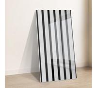 Takezuaa 20pcs Peel and Stick Wall Panels, 30x60cm Self Adhesive Mirror Imitation Grille Stripe Metallic Wall Stickers, Waterproof Insulating Wallpaper for Living Room,Bedroom - Silver