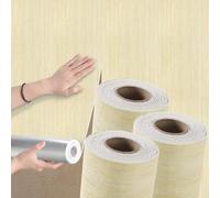 Takezuaa 3 Roll Self Adhesive Thermal Wallpaper 2.5mm Thick Beige Travertine Cement Textured Peel and Stick Wallpaper for Bedroom Livingroom Waterproof Damp Proof for Bad Cold Walls 40 x 300cm