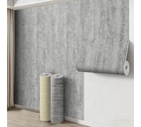 Takezuaa 5 Roll Self Adhesive Thermal Insulation Wallpaper 2.5mm Thick Grey Concrete Textured Peel and Stick Wallpaper for Walls Ceilings - Waterproof Wallpapers for Bad Cold Walls 40cm x 3m