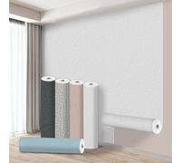 Takezuaa 8 Roll Self Adhesive Thermal Insulation Wallpaper 3mm Thick Peel and Stick Wallpaper for Walls Ceilings White Textured Waterproof Damp Proof Wallpapers for Bad Cold Walls 50cm x 2.8m
