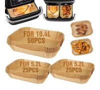 Takezuaa Air Fryer Liners for Ninja Foodi Flex Drawer AF500UK/Ninja DZ201/Ninja DZ401 Air Fryer,Air Fryer Accessories Disposable Parchment Paper for Air Fryer(100pcs-2 Sizes)