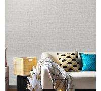 Takezuaa Light Grey Mix Plain Thick Linen Textured Wallpaper Hessian Wallpapers Minimalist Feature Decoration for Living Room Bedroom Hallway