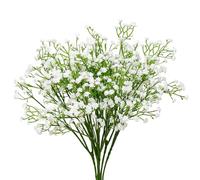 TakFree Gypsophila Artificial Flowers for Decoration, 6pcs Fake Decorative White Artificial Faux Babysbreath Flower Outdoor for Wedding Party Home Decor