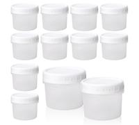 TakFree Small Food Containers with Lids 120ml, 12 Pcs Plastic Food Storage Container Reusable Stackable Small Snack Pots with Lid