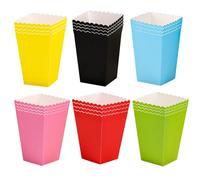TakFree Small Popcorn Boxes, 24 Pcs Coloured Mini Popcorn Boxes Bucket Paper Pop Corn Bags Containers Box for Party Birthday Picnics