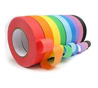 TakFree Washi Tape Sets for Scrapbooking, 9 Rolls Coloured Masking Painters Painting Decorating Tape Writable Decorative Washi Tapes for Painting-15mm X 12m