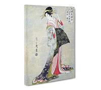 Takigawa Of The Ogiya Brothel By Chobunsai Eishi Canvas Print | Gallery Wrapped 30mm Frame Wall Art | 24x16 inches | Ready to Hang | Asian Picture | Living Room Bedroom Lounge Office