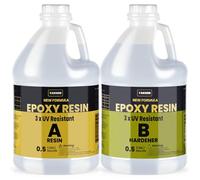 TAKIMO 1 Gallon 3×UV Resistant Resin Kit,No Bubble & Crystal Clear Epoxy Resin for Coating, Casting, Table Top,DIY, Bar Top, River Tables, Resin Art, Wood with High Gloss Finish