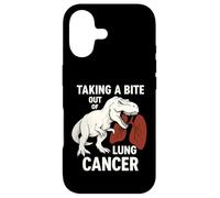 Taking a Bite Out of Lung Cancer T Rex Dinosaur Awareness Case for iPhone 17