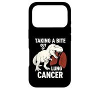 Taking a Bite Out of Lung Cancer T Rex Dinosaur Awareness Case for iPhone 17 Pro
