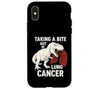 Taking a Bite out of Lung Cancer, Tyrannosaurus, Dinosaur Case for iPhone X/XS