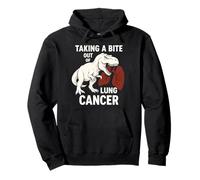 Taking a Bite out of Lung Cancer, Tyrannosaurus, Dinosaur Pullover Hoodie