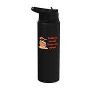 Taking a Break from The Grind Vacation Mode Soft Life Quote Stainless Steel Insulated Water Bottle