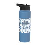 Taking A Moment to Pretend I Know What Im Doing Sarcastic Stainless Steel Insulated Water Bottle