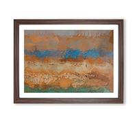 Taking It Easy In Abstract Modern Art Framed Print | A4 Walnut Framed Wall Art | Ready to Hang | Abstract Fantasy Picture | Living Room Bedroom Lounge Office