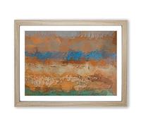 Taking It Easy In Abstract Modern Art Framed Wall Art Print, Ready to Hang Picture for Living Room Bedroom Home Office Décor, Oak A2 (64 x 46 cm)