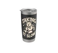 Taking It Slow Hiking Bear Camping Stainless Steel Insulated Tumbler