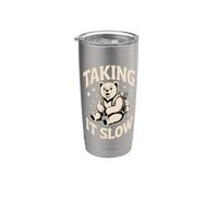 Taking It Slow Hiking Bear Camping Stainless Steel Insulated Tumbler