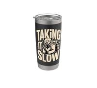 Taking It Slow Hiking Bear Camping Stainless Steel Insulated Tumbler