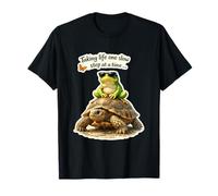 Taking Life One Slow Step Cute Funny Frog T-Shirt