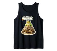 Taking Life One Slow Step Cute Funny Frog Tank Top