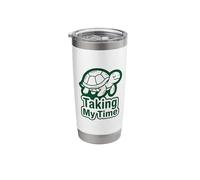 Taking My Time Funny Turtle T-Shirt Cute Animal Graphic Stainless Steel Insulated Tumbler