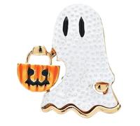 Taking Pumpkin-bag Ghost Brooches For Women Lovely Enamel Cartoon Figure Party Casual Brooches Pins