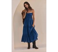 Taking Sides Maxi Dress by free-est at Free People in Blue Sail, Size: Medium - female