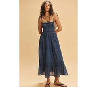 Taking Sides Maxi Dress by free-est at Free People in Dark Denim, Size: Large - female