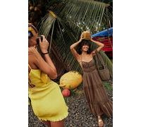 Taking Sides Maxi Dress by free-est at Free People in Otter, Size: Medium - female