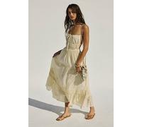 Taking Sides Maxi Dress by free-est at Free People in Wet Plaster, Size: Large - female