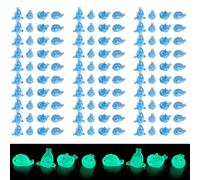 Takingup 150pcs Mini Seal Glow in The Dark Figures, Tiny Resin Seals for DIY Fairy Garden Decor, Mini Resin Figures for Aquarium Ornaments & Micro Landscape Scenes - Tiny
