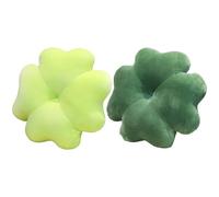 Takingup 2Pcs Four Leaf Clovers Pillow 3D Cute Throw Pillow 16x16 Inch Soft Seat Cushion Room Decor for Girls, Teens, Tweens & Toddlers Plush Throw Pillows