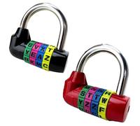 Takingup 2Pcs Heavy Duty 4 Letter Combination Locks, Resettable Combination Padlock for Toolbox Lockers Suitcase Gym Locker Travel