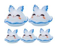 Takingup 5PCS Mini Sea Animals- Tiny Sea Slug Resin Figurines for Fairy Gardens, Aquarium Decor, and Miniature Displays - Tiny Resin Animals